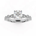 Exception White D/VS 2.25Ct Round Diamond Engagement Ring in 18k Gold / Platinum