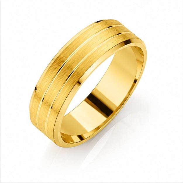 5mm Men’s Wedding Ring in 18K Gold