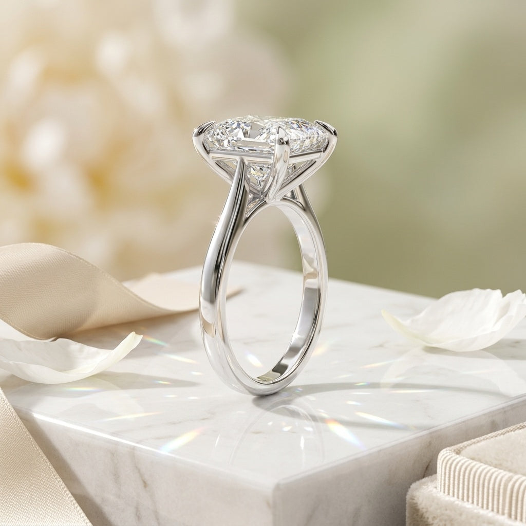 SALE – IGI Certified F/VS 3.00CT–5.00CT Princess Diamond Solitaire Engagement Ring