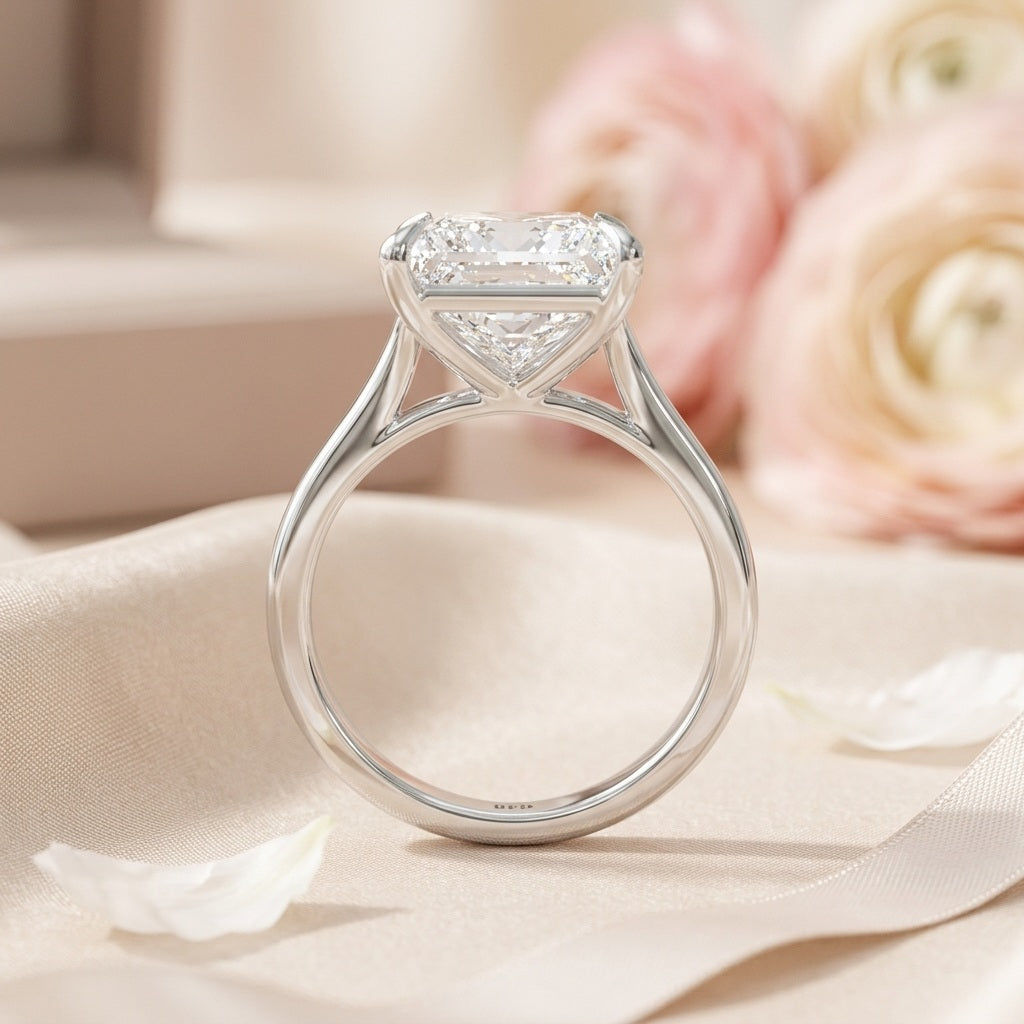 SALE – IGI Certified F/VS 3.00CT–5.00CT Princess Diamond Solitaire Engagement Ring