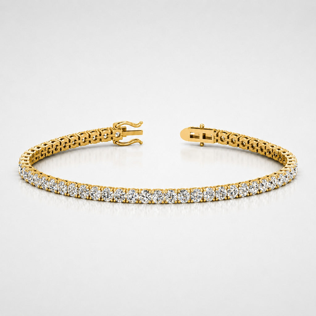 Statement Round Diamond Tennis Bracelet (6.00ct TW) in 9k Gold