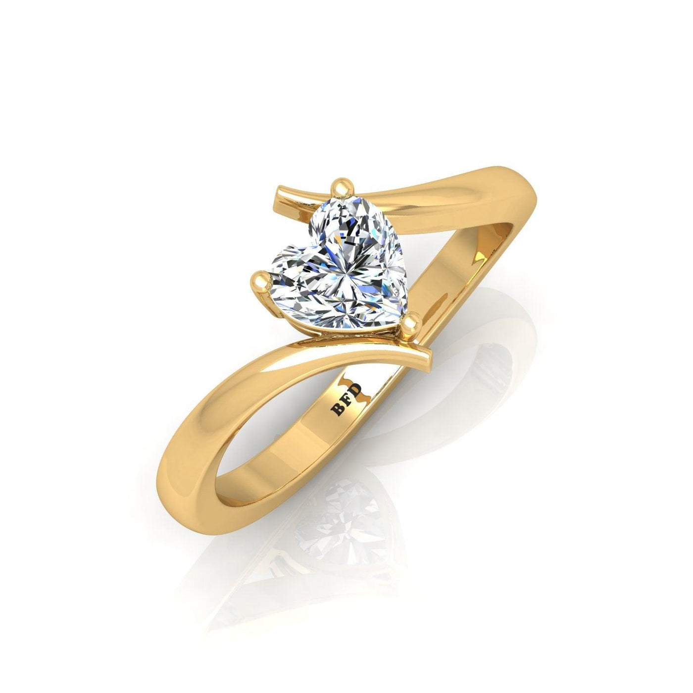 IGI Certified E/VS Heart Shape Diamond Solitaire Engagement Ring