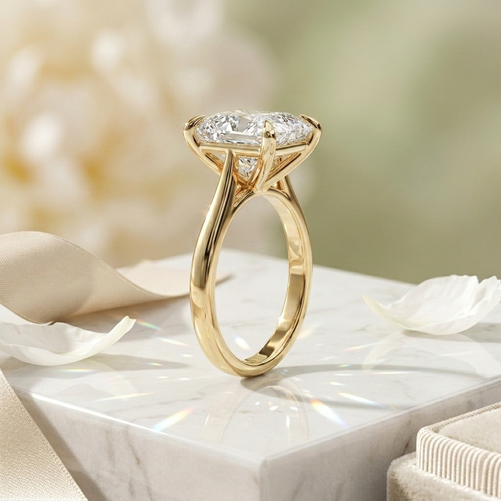 SALE – IGI Certified F/VS 3.00CT–5.00CT Princess Diamond Solitaire Engagement Ring