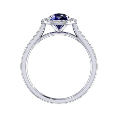 Best Offer..! 2.50Ct Tanzanite Pear & Diamond Women's Halo Engagement Ring