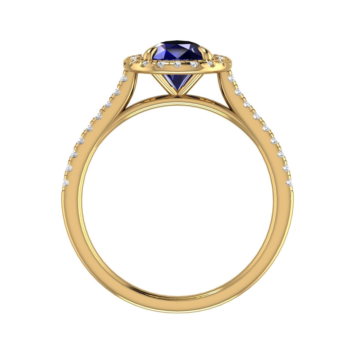 Best Offer..! 2.50Ct Tanzanite Pear & Diamond Women's Halo Engagement Ring