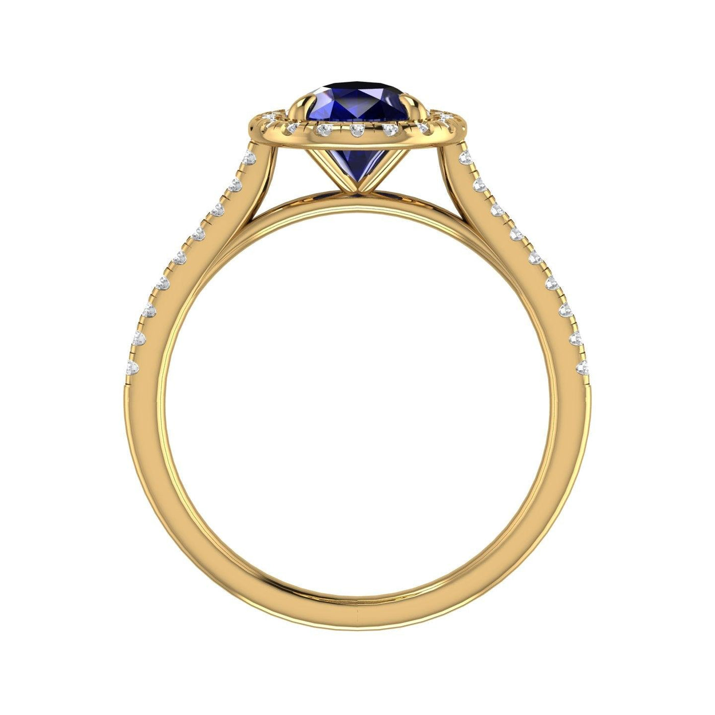 Best Offer..! 2.50Ct Tanzanite Pear & Diamond Women's Halo Engagement Ring