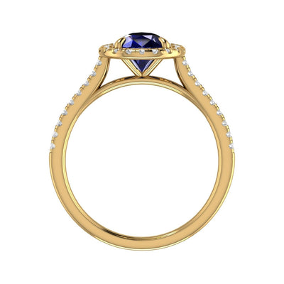 Best Offer..! 2.50Ct Tanzanite Pear & Diamond Women's Halo Engagement Ring