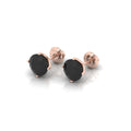 1.00 Carat Black Diamond Women's Stud Earrings