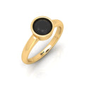 Great Offer..! Bezel Set Black Diamond Solitaire Engagement Ring - 1.00 carat