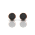 2 CT Black Diamond Claw Set With Milgrain Stud Earrings
