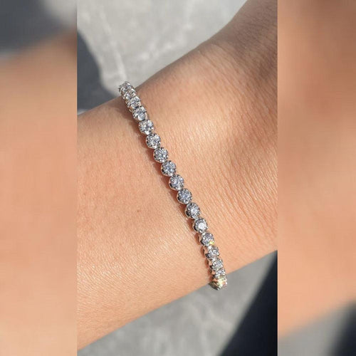 2.50Ct Round Diamond Tennis Bracelet In Gold