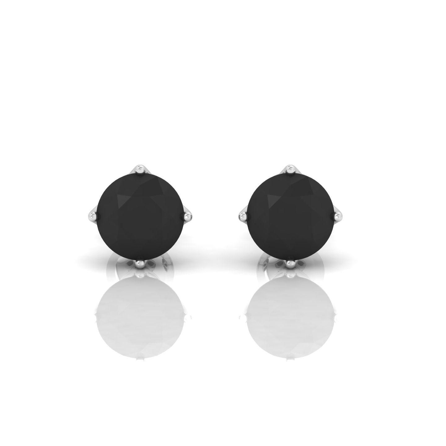 1.00 Carat Black Diamond Women's Stud Earrings