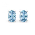 Natural 2.00 Ct Aquamarine Stud Earring in White Gold