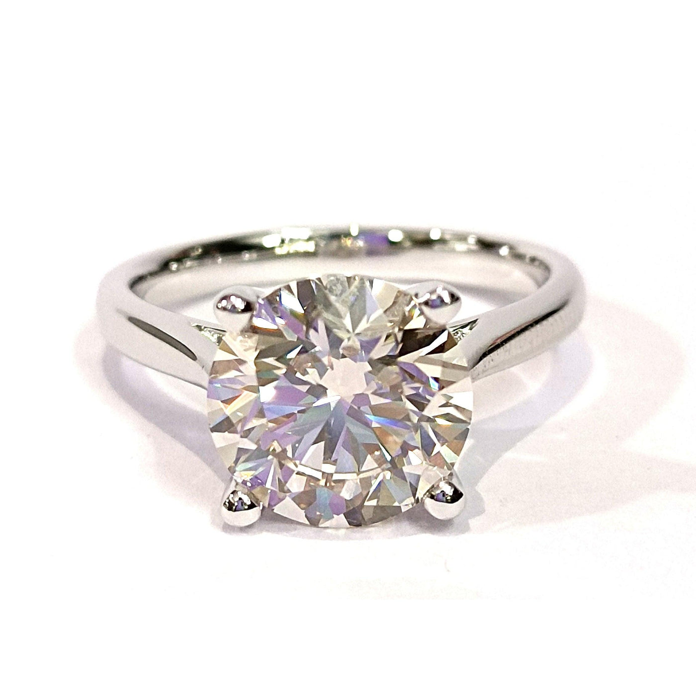 Huge Round Diamond Solitaire Engagement Ring in Platinum 2.00Ct - 3.00Ct