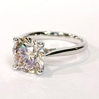 Huge Round Diamond Solitaire Engagement Ring in Platinum 2.00Ct - 3.00Ct