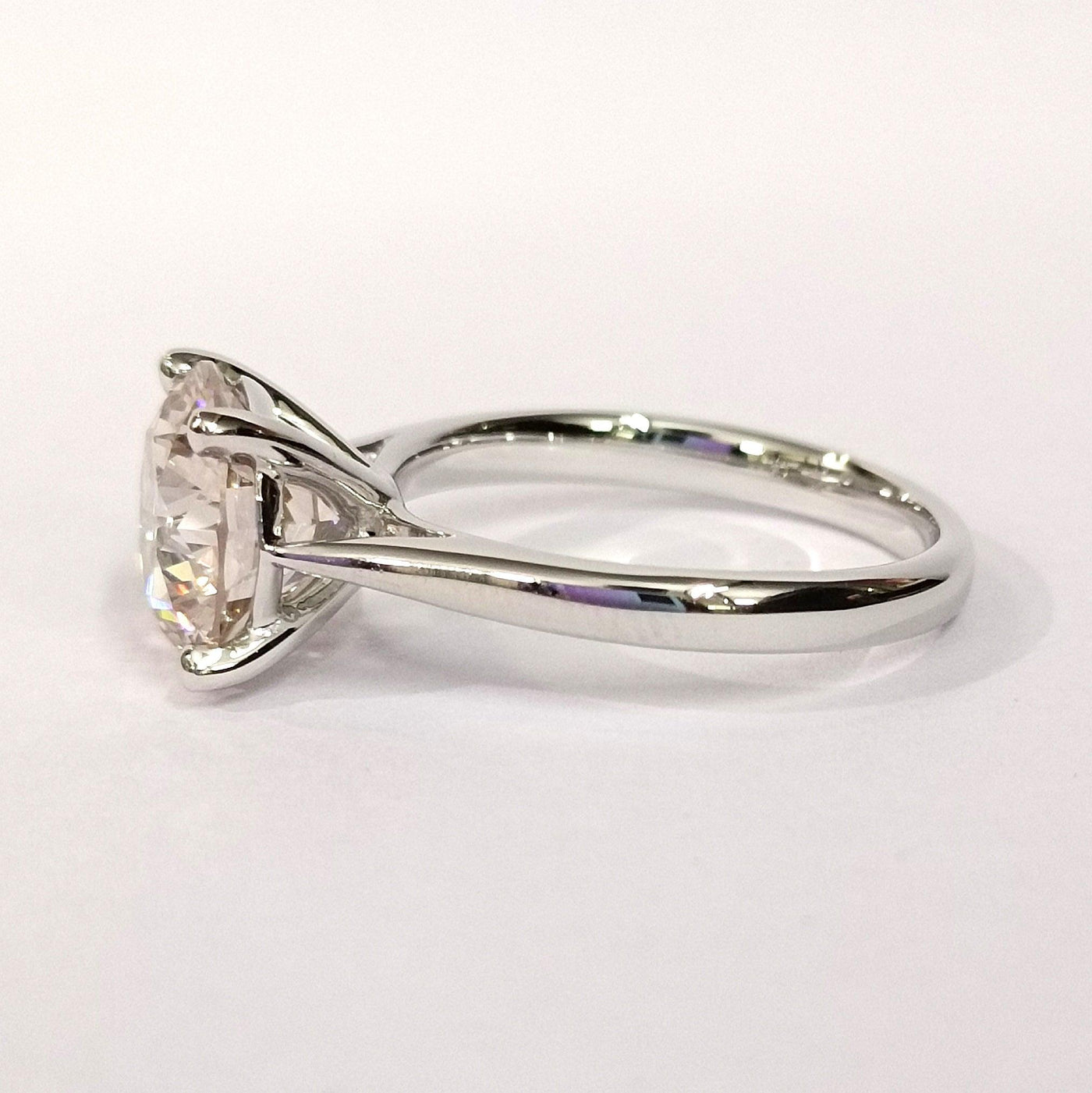 Huge Round Diamond Solitaire Engagement Ring in Platinum 2.00Ct - 3.00Ct