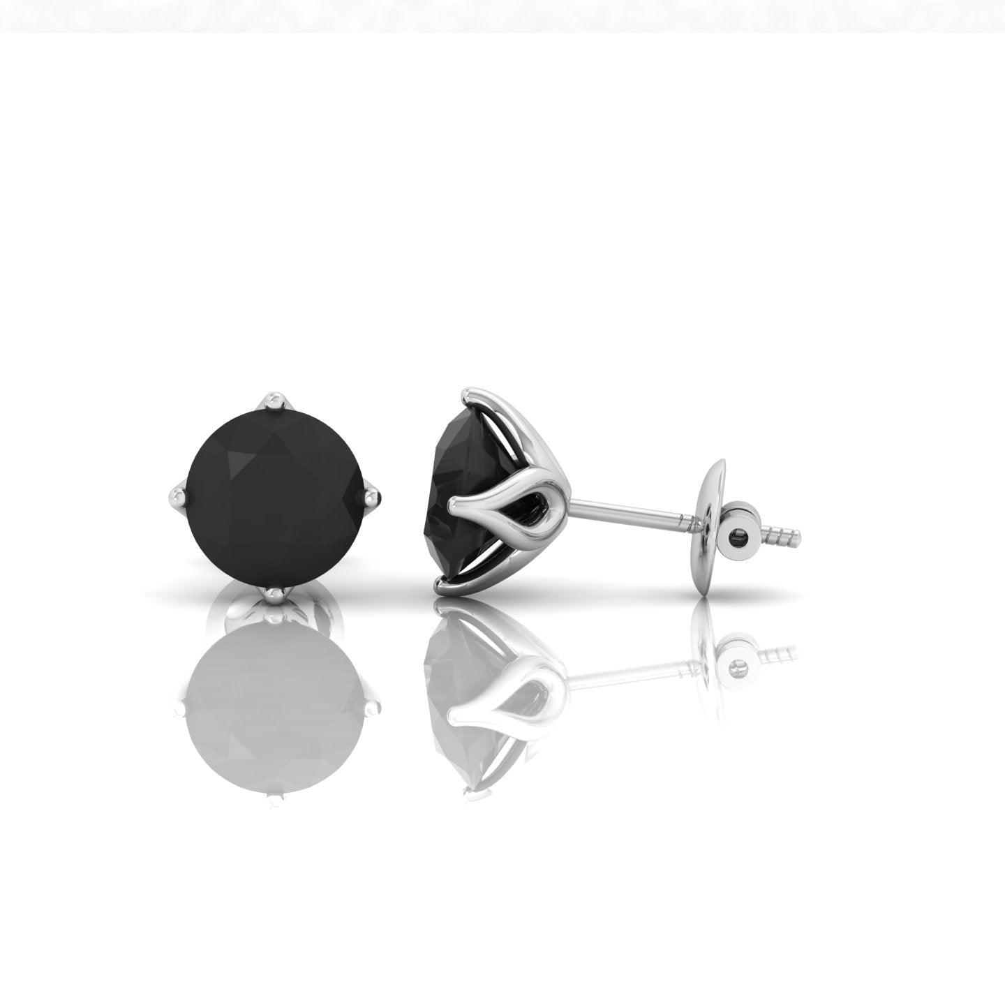 1.00 Carat Black Diamond Women's Stud Earrings