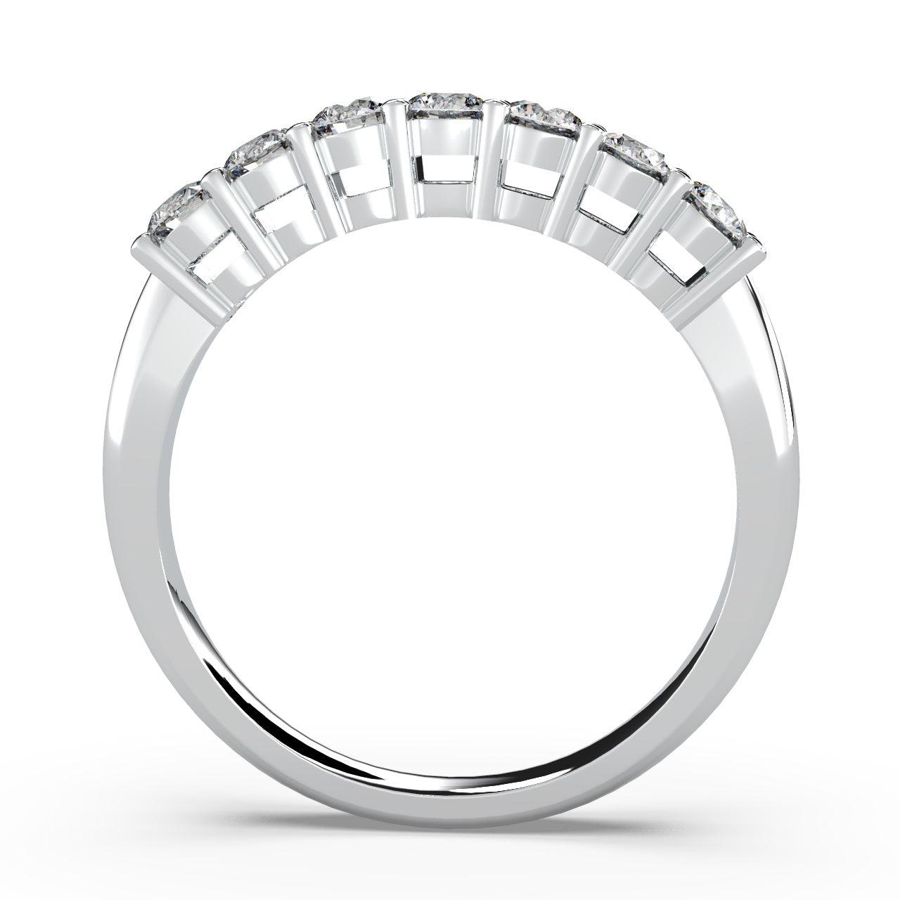 Amada Round Diamond 7 Stone Anniversary Ring in Hallmarked Gold / Platinum 0.50Ct D/VVS