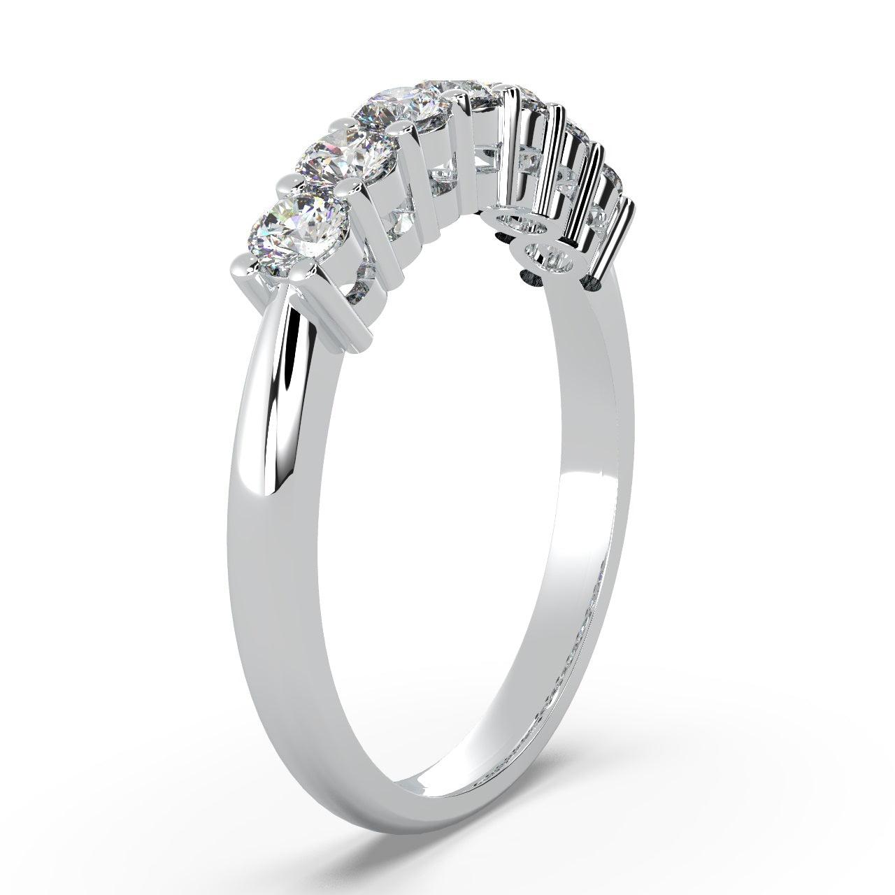 Amada Round Diamond 7 Stone Anniversary Ring in Hallmarked Gold / Platinum 0.50Ct D/VVS