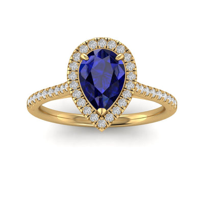 Best Offer..! 2.50Ct Tanzanite Pear & Diamond Women's Halo Engagement Ring