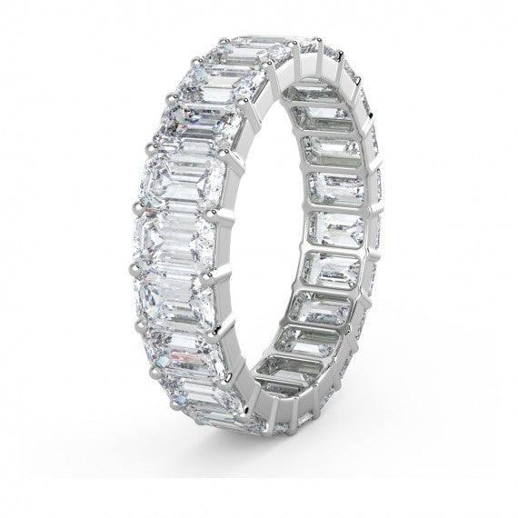 F/VS EMERALD FULL ETERNITY RING - 5.0Ct - 10.0Ct