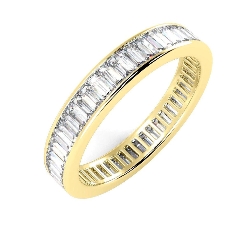 Special Deal..! 1.00 Ct D/VS Baguette Diamond Full Eternity Ring in Hallmarked 18k Gold