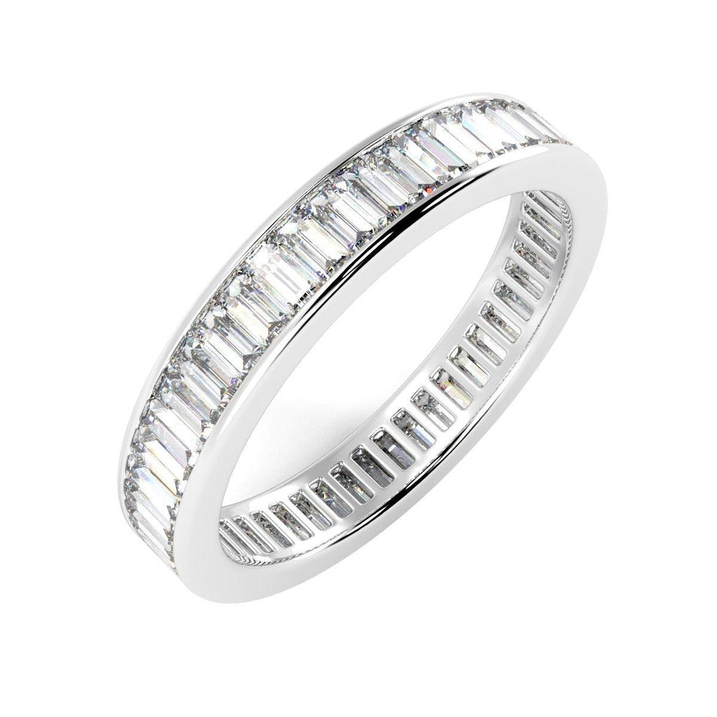 Special Deal..! 1.00 Ct D/VS Baguette Diamond Full Eternity Ring in Hallmarked 18k Gold