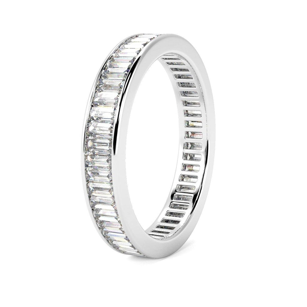 Special Deal..! 1.00 Ct D/VS Baguette Diamond Full Eternity Ring in Hallmarked 18k Gold