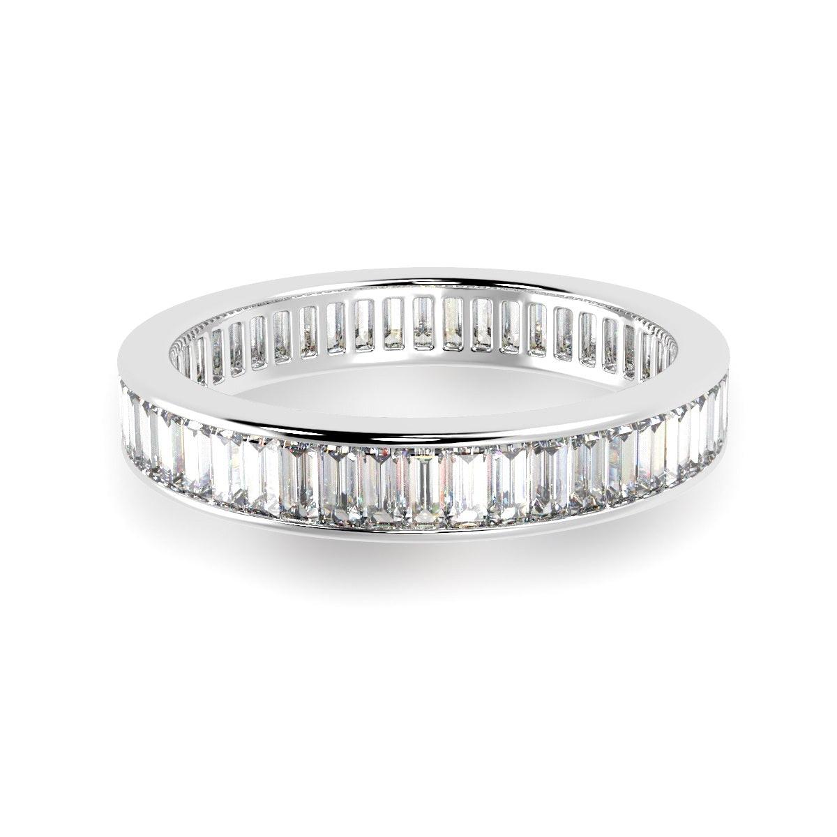 Special Deal..! 1.00 Ct D/VS Baguette Diamond Full Eternity Ring in Hallmarked 18k Gold