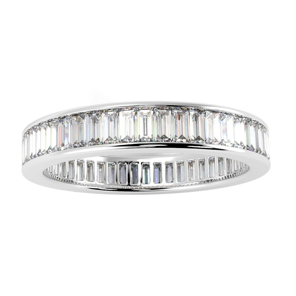 Special Deal..! 1.00 Ct D/VS Baguette Diamond Full Eternity Ring in Hallmarked 18k Gold