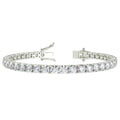 Best Seller Natural Round Diamond Tennis Bracelet in 18k White Gold - 7.10 Carat - Amada Diamonds