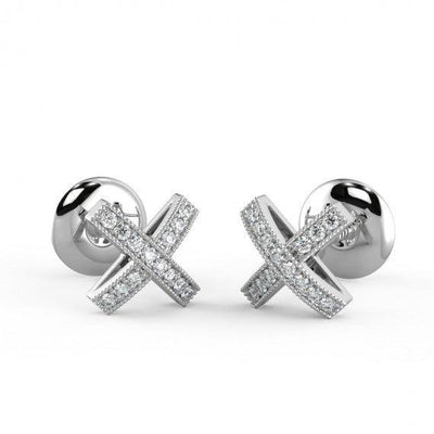 The Diamond Kiss Studs Earrings in 18K Gold