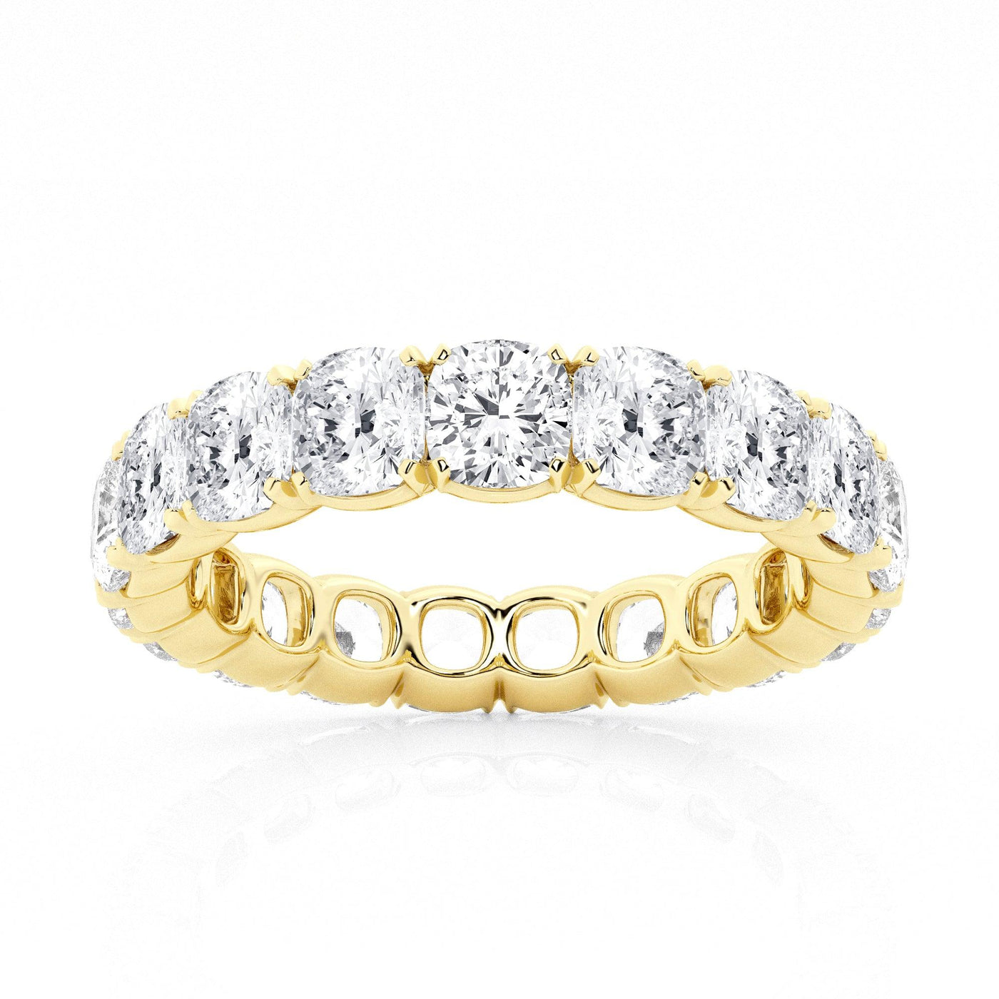 Cushion Diamond Full Eternity Wedding Ring 4.00 - 6.00 Carat