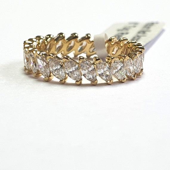 Marquise Diamond Full Eternity Ring in 18k Yellow Gold 2.00 Carat F/VS
