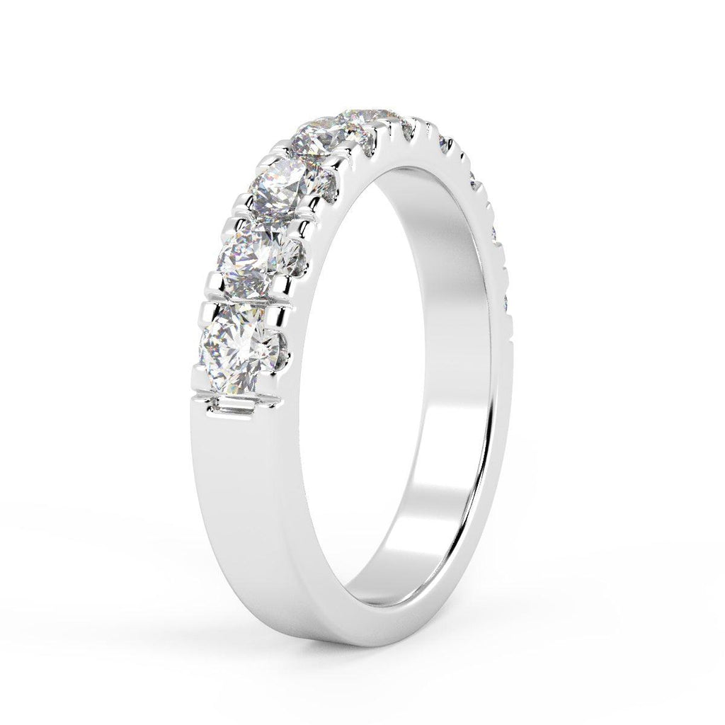 Clearance 10 Round Diamond Wedding Eternity Ring for Women's - 1.00Carat D/VVS