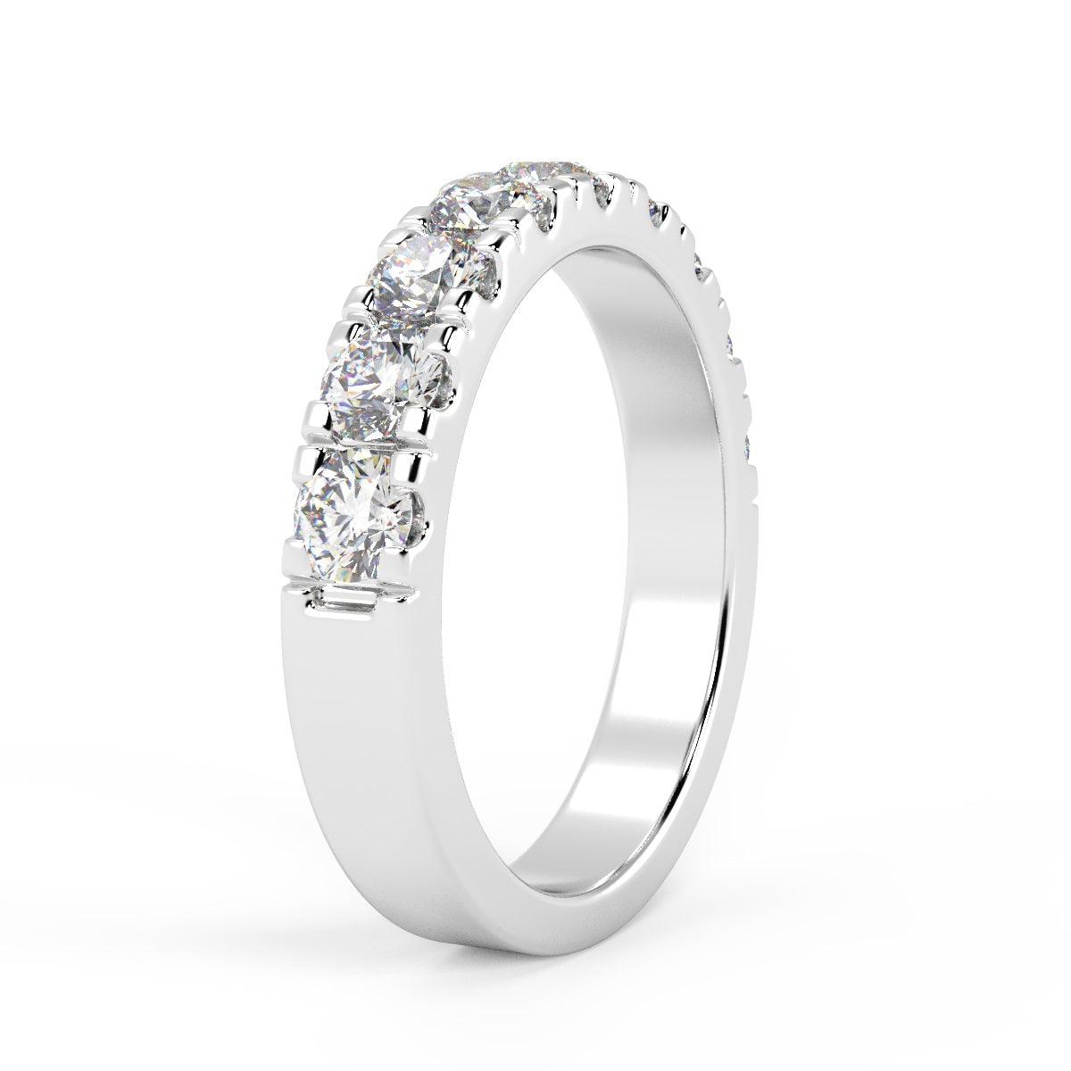 Clearance 10 Round Diamond Wedding Eternity Ring for Women's - 1.00Carat D/VVS