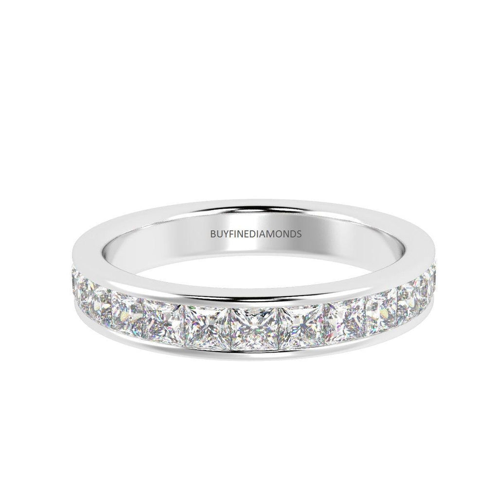 0.50CT to 1.00CT Beautiful Princess Diamond Channel Set Half Eternity Ring