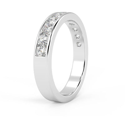 Clearance 10 Round Diamond Wedding Eternity Ring for Women's - 1.00Carat D/VVS