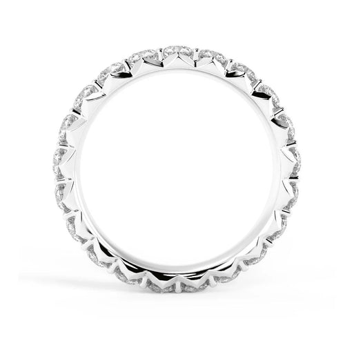 1.00ct Round Diamond French Pave Full Eternity Ring in Hallmarked Platinum