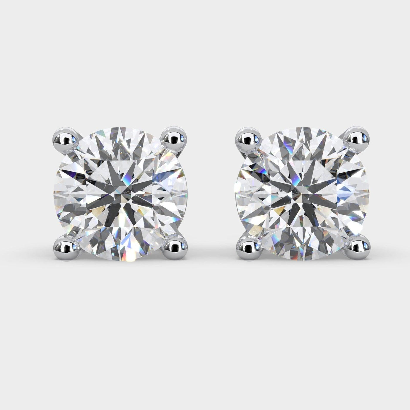 Clearance ! E-F/VS 6.00Ct Lab Grown Round Diamond Stud Earrings in Platinum