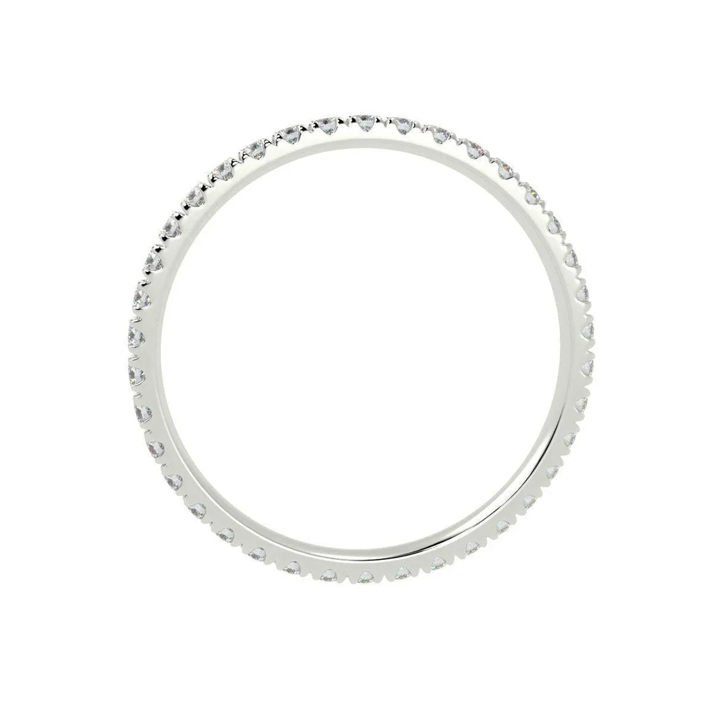D/VVS 0.50Ct Round Diamond Micro Pave Set Full Eternity Ring for Women's - Amada Diamonds