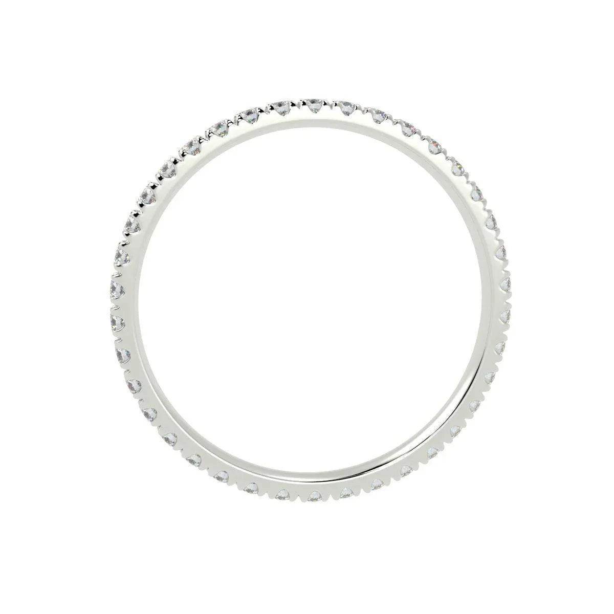 D/VVS 0.50Ct Round Diamond Micro Pave Set Full Eternity Ring for Women's - Amada Diamonds