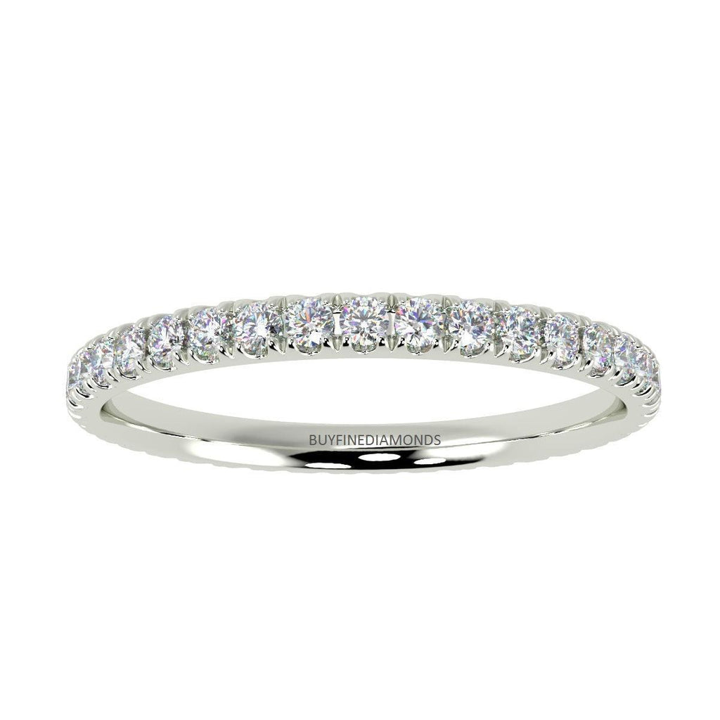 D/VVS 0.50Ct Round Diamond Micro Pave Set Full Eternity Ring for Women's - Amada Diamonds