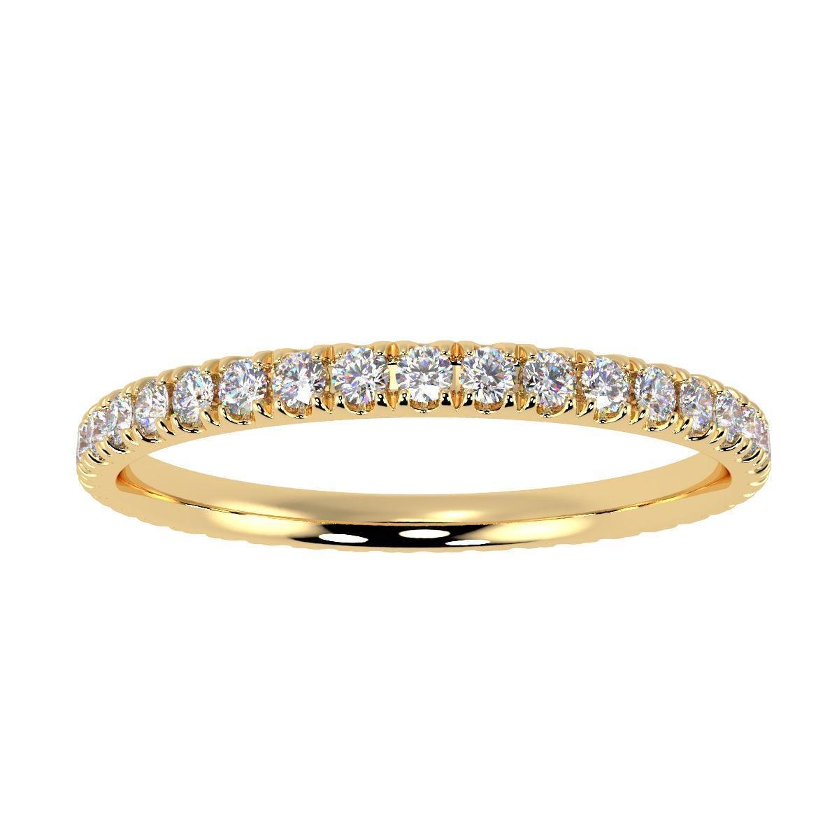 D/VVS 0.50Ct Round Diamond Micro Pave Set Full Eternity Ring for Women's - Amada Diamonds