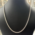 D/VVS 27.00Ct Round Diamond Tennis Necklace in Hallmarked White Gold 21 inches