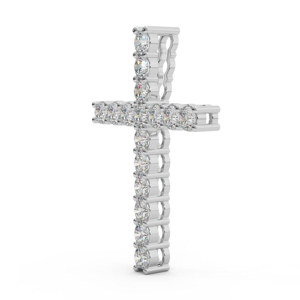 lab grown diamond cross pendant