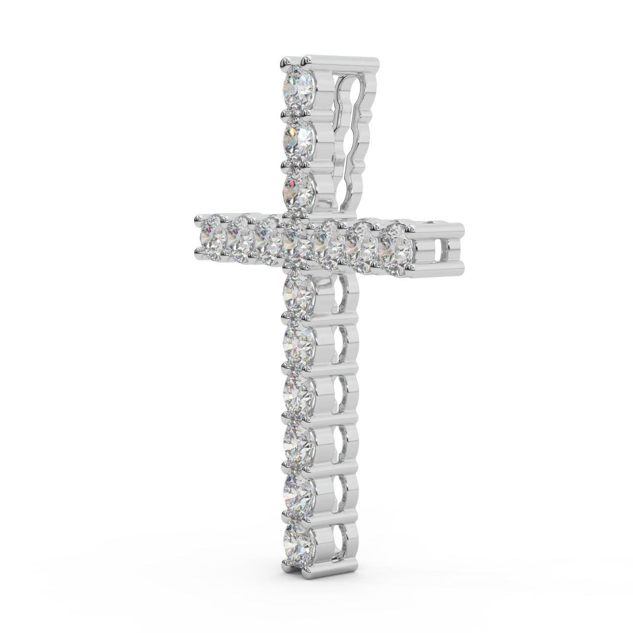 lab grown diamond cross pendant