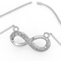 Infinity Style Natural Round Diamond Pendant Women Necklace