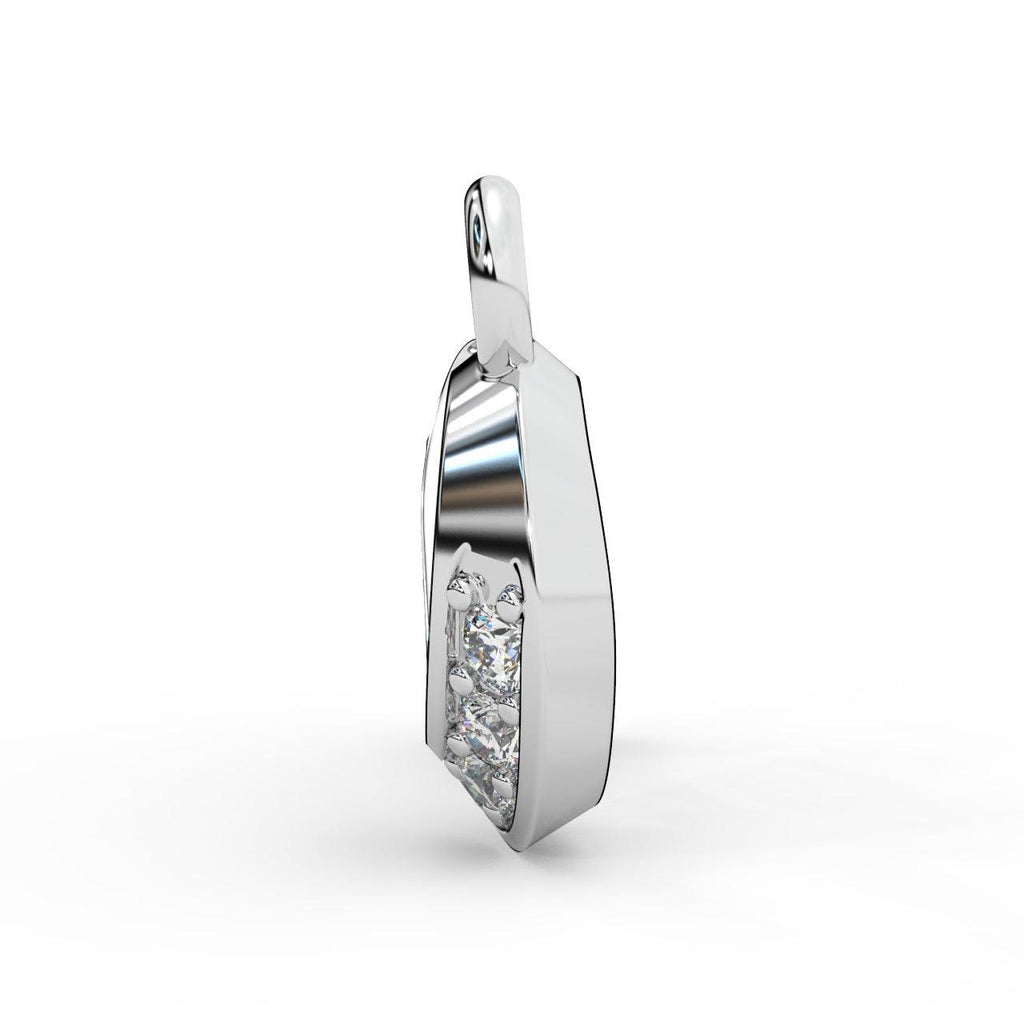 Infinity Style Natural Round Diamond Pendant Women Necklace