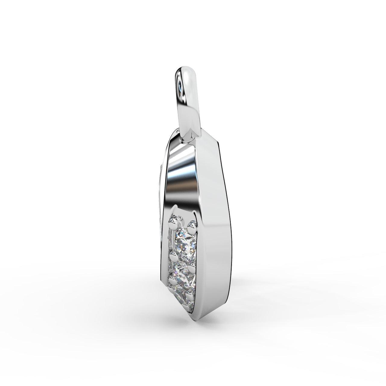 Infinity Style Natural Round Diamond Pendant Women Necklace